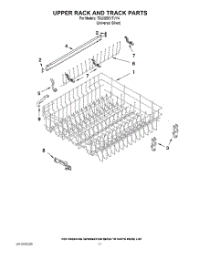 09 - Upper Rack And Track Parts parts for Whirlpool Dishwasher 7GU3200XTVY4 from AppliancePartsPros.com