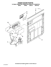03 - Inner Door Parts parts for Whirlpool Dishwasher DU1030XTXQ2 from AppliancePartsPros.com