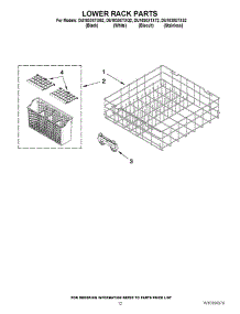 10 - Lower Rack Parts parts for Whirlpool Dishwasher DU1030XTXB2 from AppliancePartsPros.com