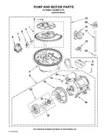 06 - Pump And Motor Parts parts for Whirlpool Dishwasher 7GU3800XTVY5 from AppliancePartsPros.com