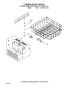 10 - Lower Rack Parts parts for Whirlpool Dishwasher GU3600XTVY3 from AppliancePartsPros.com