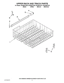 09 - Upper Rack And Track Parts parts for Whirlpool Dishwasher DU1030XTXS2 from AppliancePartsPros.com