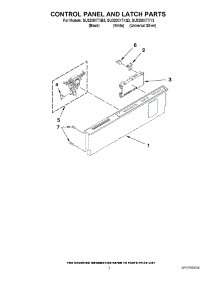 02 - Control Panel And Latch Parts parts for Whirlpool Dishwasher GU3200XTXQ3 from AppliancePartsPros.com