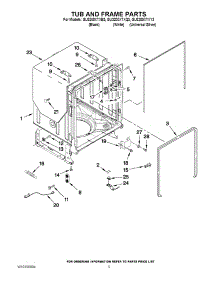 05 - Tub And Frame Parts parts for Whirlpool Dishwasher GU3200XTXQ3 from AppliancePartsPros.com