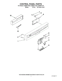 02 - Control Panel Parts parts for Whirlpool Dishwasher GU3600XTVQ3 from AppliancePartsPros.com
