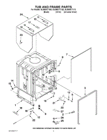05 - Tub And Frame Parts parts for Whirlpool Dishwasher GU3600XTVQ3 from AppliancePartsPros.com