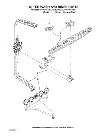 07 - Upper Wash And Rinse Parts parts for Whirlpool Dishwasher GU3600XTVQ3 from AppliancePartsPros.com