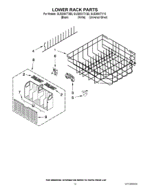 10 - Lower Rack Parts parts for Whirlpool Dishwasher GU3200XTXY3 from AppliancePartsPros.com