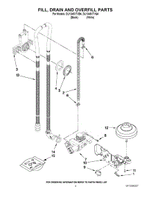 04 - Fill, Drain And Overfill Parts parts for Whirlpool Dishwasher DU1345XTVB4 from AppliancePartsPros.com