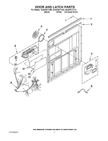 03 - Door And Latch Parts parts for Whirlpool Dishwasher GU2475XTVY2 from AppliancePartsPros.com