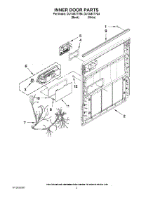 03 - Inner Door Parts parts for Whirlpool Dishwasher DU1345XTVQ4 from AppliancePartsPros.com