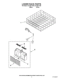10 - Lower Rack Parts parts for Whirlpool Dishwasher DU1345XTVQ4 from AppliancePartsPros.com