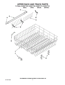 09 - Upper Rack And Track Parts parts for Whirlpool Dishwasher GU2300XTVB2 from AppliancePartsPros.com