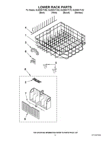 10 - Lower Rack Parts parts for Whirlpool Dishwasher GU2300XTVB2 from AppliancePartsPros.com
