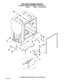 05 - Tub And Frame Parts parts for Whirlpool Dishwasher GU2475XTVB2 from AppliancePartsPros.com