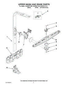07 - Upper Wash And Rinse Parts parts for Whirlpool Dishwasher GU2475XTVB2 from AppliancePartsPros.com