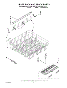 09 - Upper Rack And Track Parts parts for Whirlpool Dishwasher GU2475XTVB2 from AppliancePartsPros.com
