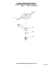 11 - Lower Washarm Parts parts for Whirlpool Dishwasher GU2475XTVB2 from AppliancePartsPros.com