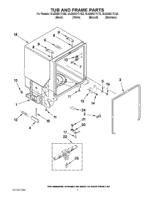05 - Tub And Frame Parts parts for Whirlpool Dishwasher GU2300XTVT2 from AppliancePartsPros.com