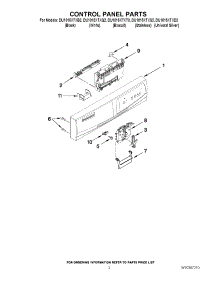 02 - Control Panel Parts parts for Whirlpool Dishwasher DU1015XTXB2 from AppliancePartsPros.com