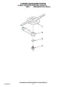 11 - Lower Washarm Parts parts for Whirlpool Dishwasher GU2275XTVQ2 from AppliancePartsPros.com