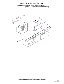 02 - Control Panel Parts parts for Whirlpool Dishwasher GU2275XTVB2 from AppliancePartsPros.com