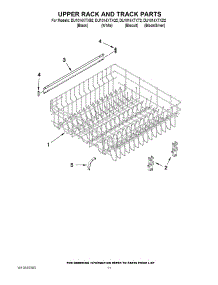 09 - Upper Rack And Track Parts parts for Whirlpool Dishwasher DU1014XTXQ2 from AppliancePartsPros.com