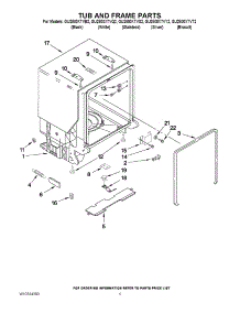 05 - Tub And Frame Parts parts for Whirlpool Dishwasher GU2800XTVY2 from AppliancePartsPros.com