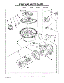 06 - Pump And Motor Parts parts for Whirlpool Dishwasher DU1300XTVB5 from AppliancePartsPros.com