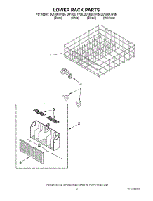 10 - Lower Rack Parts parts for Whirlpool Dishwasher DU1300XTVB5 from AppliancePartsPros.com
