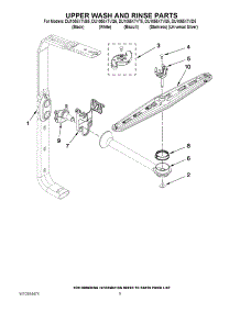 07 - Upper Wash And Rinse Parts parts for Whirlpool Dishwasher DU1055XTVT5 from AppliancePartsPros.com
