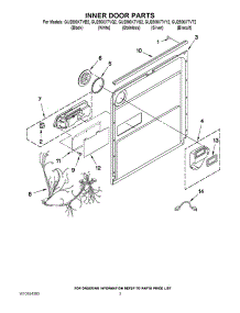 03 - Inner Door Parts parts for Whirlpool Dishwasher GU2800XTVB2 from AppliancePartsPros.com
