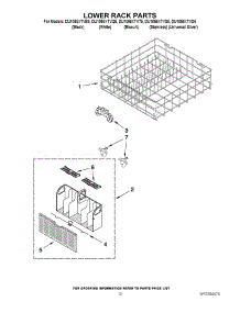 10 - Lower Rack Parts parts for Whirlpool Dishwasher DU1055XTVT5 from AppliancePartsPros.com