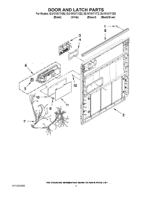 03 - Door And Latch Parts parts for Whirlpool Dishwasher DU1010XTXT2 from AppliancePartsPros.com