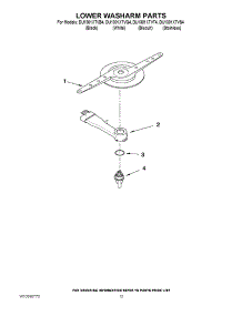 11 - Lower Washarm Parts parts for Whirlpool Dishwasher DU1301XTVQ4 from AppliancePartsPros.com