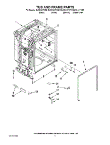 05 - Tub And Frame Parts parts for Whirlpool Dishwasher DU1014XTXD2 from AppliancePartsPros.com