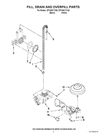 04 - Fill, Drain And Overfill Parts parts for Whirlpool Dishwasher DP1040XTXB3 from AppliancePartsPros.com