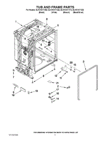 05 - Tub And Frame Parts parts for Whirlpool Dishwasher DU1010XTXB2 from AppliancePartsPros.com