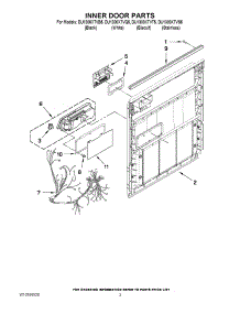 03 - Inner Door Parts parts for Whirlpool Dishwasher DU1300XTVT5 from AppliancePartsPros.com