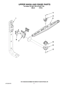 07 - Upper Wash And Rinse Parts parts for Whirlpool Dishwasher DP1040XTXQ3 from AppliancePartsPros.com