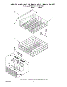 09 - Upper And Lower Rack And Track Parts parts for Whirlpool Dishwasher DP1040XTXQ3 from AppliancePartsPros.com