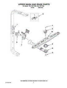 07 - Upper Wash And Rinse Parts parts for Whirlpool Dishwasher 7DU1100XTSQ2 from AppliancePartsPros.com