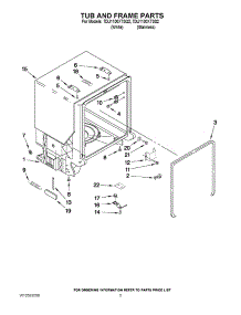 05 - Tub And Frame Parts parts for Whirlpool Dishwasher 7DU1100XTSS2 from AppliancePartsPros.com