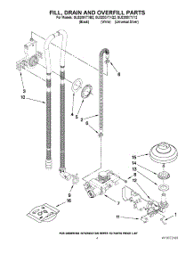 04 - Fill, Drain And Overfill Parts parts for Whirlpool Dishwasher GU3200XTXQ2 from AppliancePartsPros.com