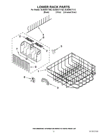 10 - Lower Rack Parts parts for Whirlpool Dishwasher GU3200XTXY2 from AppliancePartsPros.com