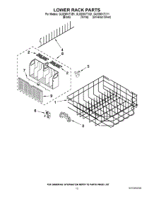 10 - Lower Rack Parts parts for Whirlpool Dishwasher GU3200XTXB1 from AppliancePartsPros.com
