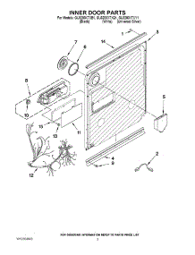 03 - Inner Door Parts parts for Whirlpool Dishwasher GU3200XTXY1 from AppliancePartsPros.com