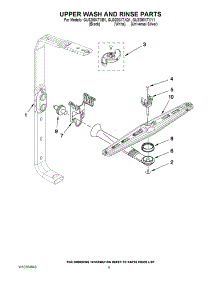 07 - Upper Wash And Rinse Parts parts for Whirlpool Dishwasher GU3200XTXY1 from AppliancePartsPros.com