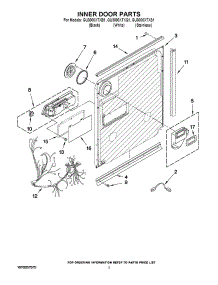 03 - Inner Door Parts parts for Whirlpool Dishwasher GU3000XTXQ1 from AppliancePartsPros.com
