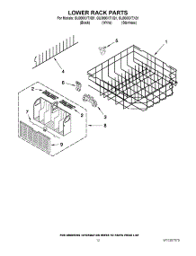10 - Lower Rack Parts parts for Whirlpool Dishwasher GU3000XTXQ1 from AppliancePartsPros.com